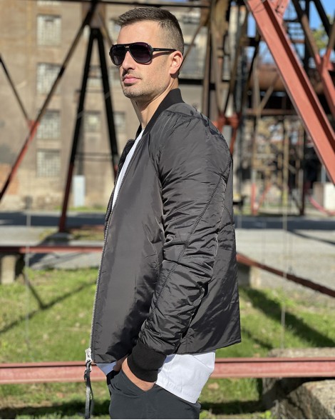 Bunda pánská Thom/Krom BOMBER černá 